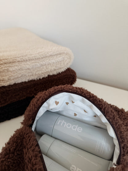Brown Teddy Makeup Bag