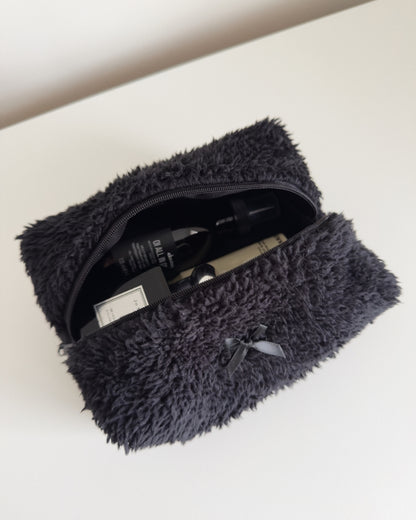 Black Teddy Makeup Bag