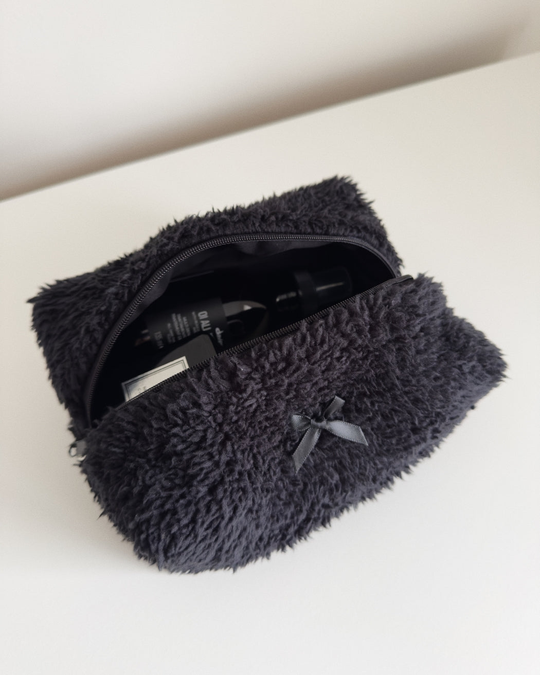Black Teddy Makeup Bag