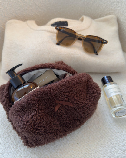 Brown Teddy Makeup Bag