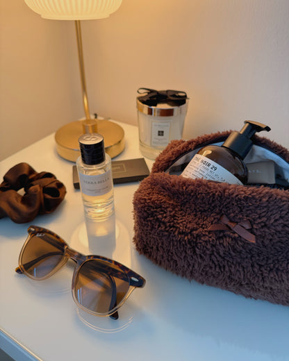 Brown Teddy Makeup Bag