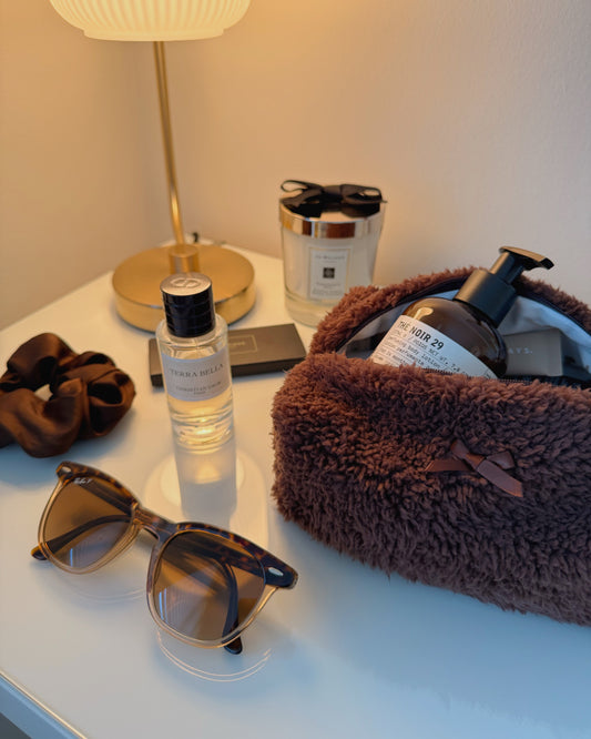 Brown Teddy Makeup Bag