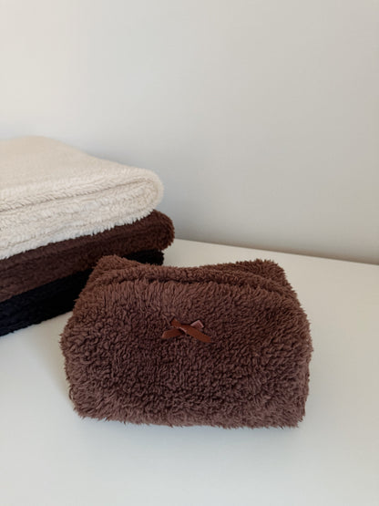 Brown Teddy Makeup Bag