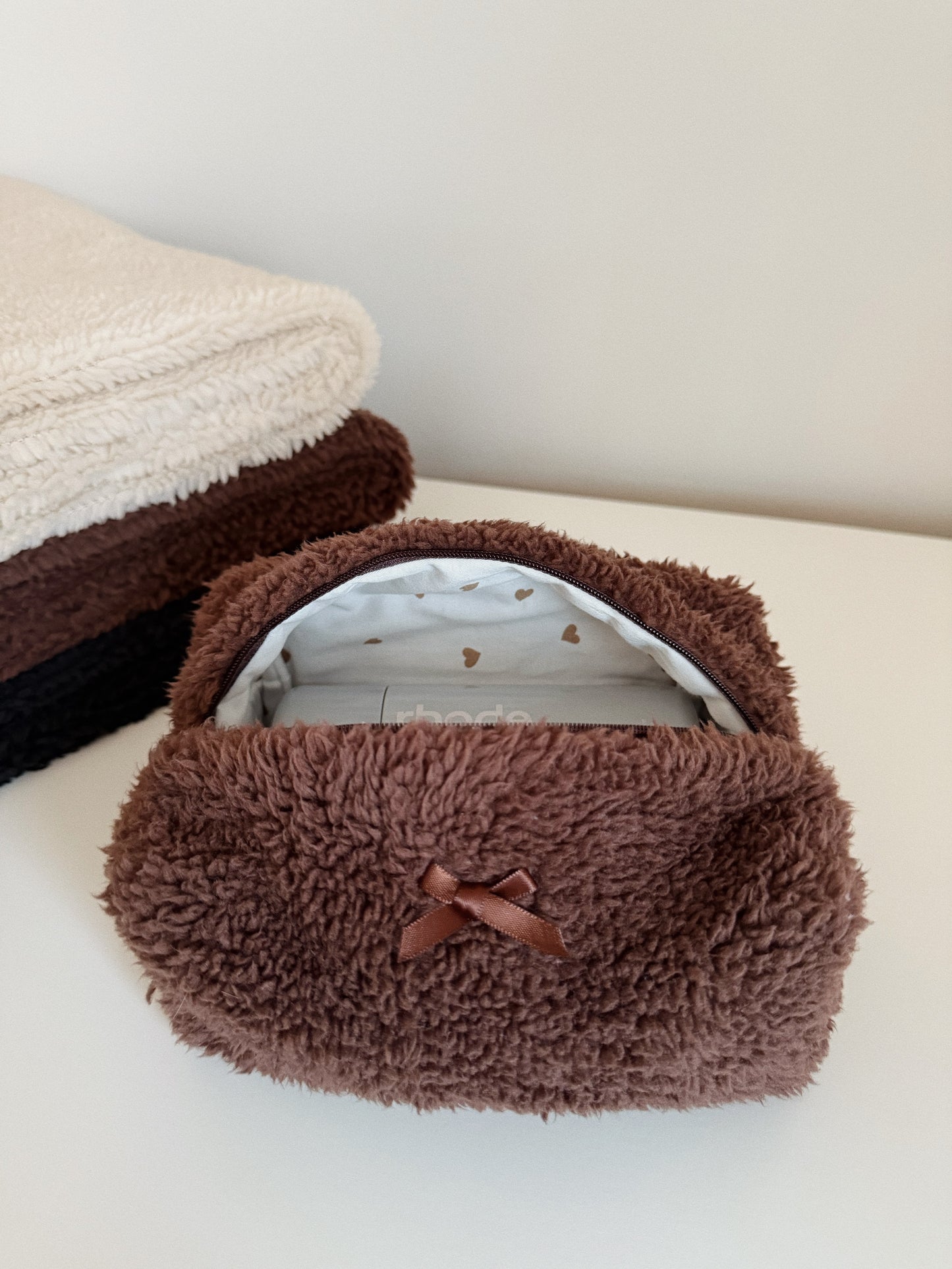 Brown Teddy Makeup Bag